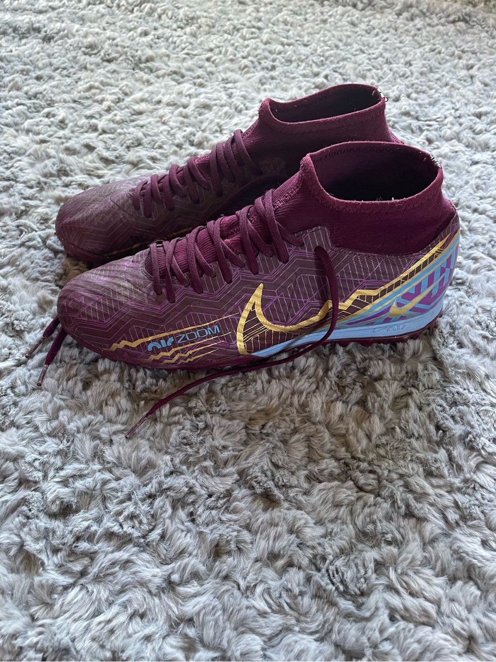 Nike Zoom Mercurial SuperFly 9 Academy KM Kylian Mbappe Turf Size 6.5 DO9347-694